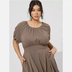 Torrid, Brown Linen Dress, Torrid Size 00